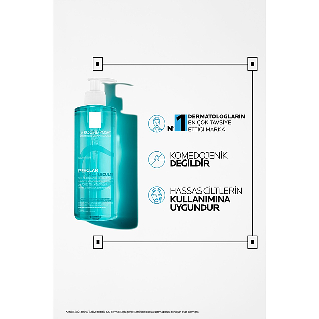 La Roche Posay Effaclar Supramolecular Cleanser - Gözenek ve Yağlanma Karşıtı Yüz Temizleme Jeli 400ml - 8