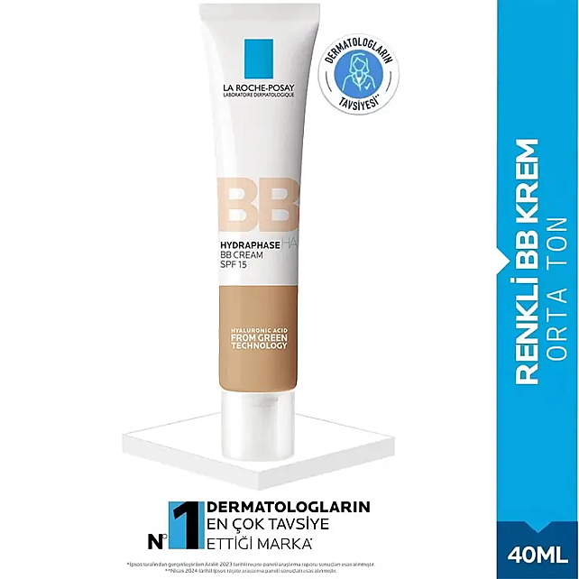 La Roche Posay Hydraphase HA BB Cream SPF 15+ Renkli Nemlendirici Medium 40ml - 2