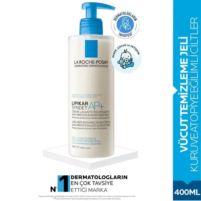 La Roche Posay Lipikar Syndet AP+ Hassas Cilt Vücut Yıkama Jeli 400ml - 3