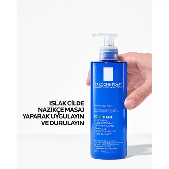 La Roche Posay Toleriane Foaming Gel - Hassas Cilt Temizleme Jeli 400ml - 4