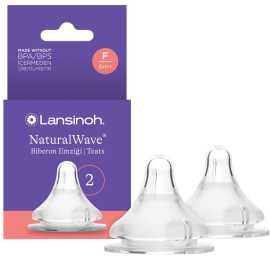 Lansinoh Natural Wave Biberon Emziği - Hızlı Akış 2 Adet - 1