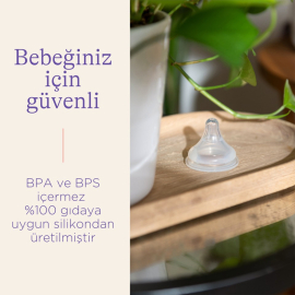 Lansinoh Natural Wave Biberon Emziği - Hızlı Akış 2 Adet - 5