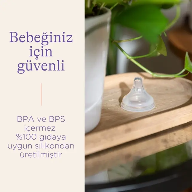 Lansinoh Natural Wave Biberon Emziği - Hızlı Akış 2 Adet - 6