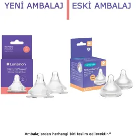 Lansinoh Natural Wave Biberon Emziği - Hızlı Akış 2 Adet - 1