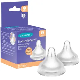 Lansinoh Natural Wave Biberon Emziği - Yavaş Akış 2 Adet - Lansinoh