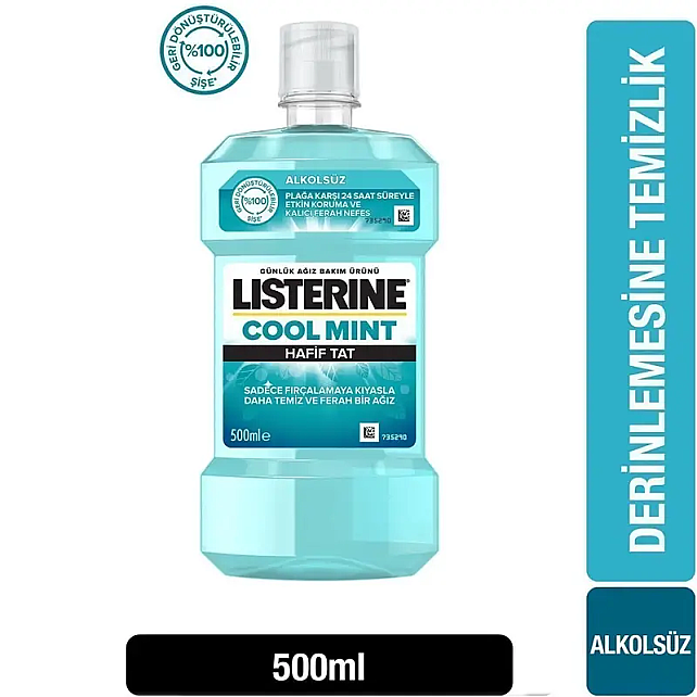 Listerine Cool Mint Hafif Tat - Ağız Bakım Suyu 500ml - 2