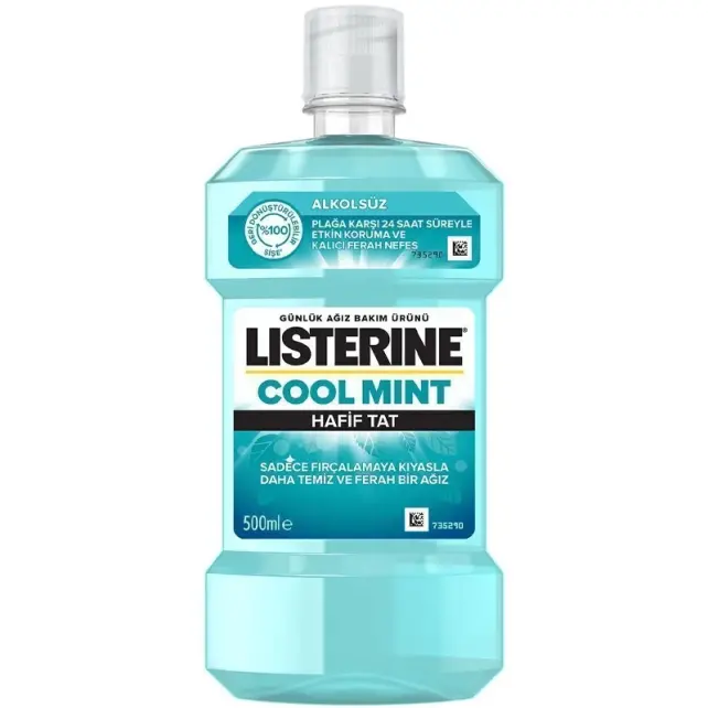 Listerine Cool Mint Hafif Tat - Ağız Bakım Suyu 500ml - 1