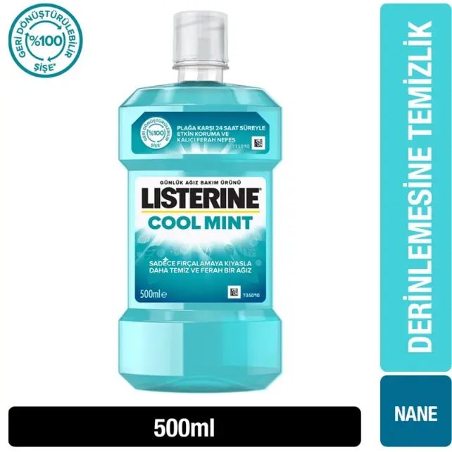 Listerine Cool Mint - Nane Aromalı Ağız Bakım Suyu 500ml - 2