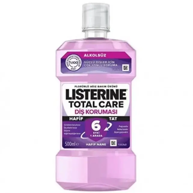 Listerine Diş ve Diş Eti Koruması Ağız Bakım Suyu - Hafif Tat 500ml - 1