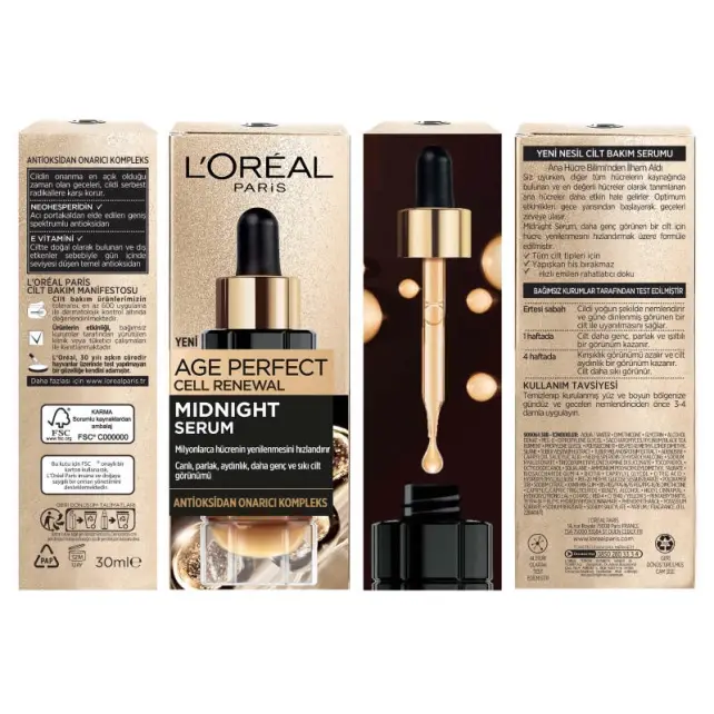 Loreal Paris Age Perfect Midnight - Cilt Bakım Serumu 30ml - 4