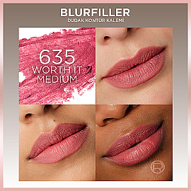 Loreal Paris Blurfiller Blurring Lip Contour - Dudak Kontür Kalemi No: 635 Worth It Medium - 3