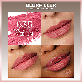 Loreal Paris Blurfiller Blurring Lip Contour - Dudak Kontür Kalemi No: 635 Worth It Medium - 3