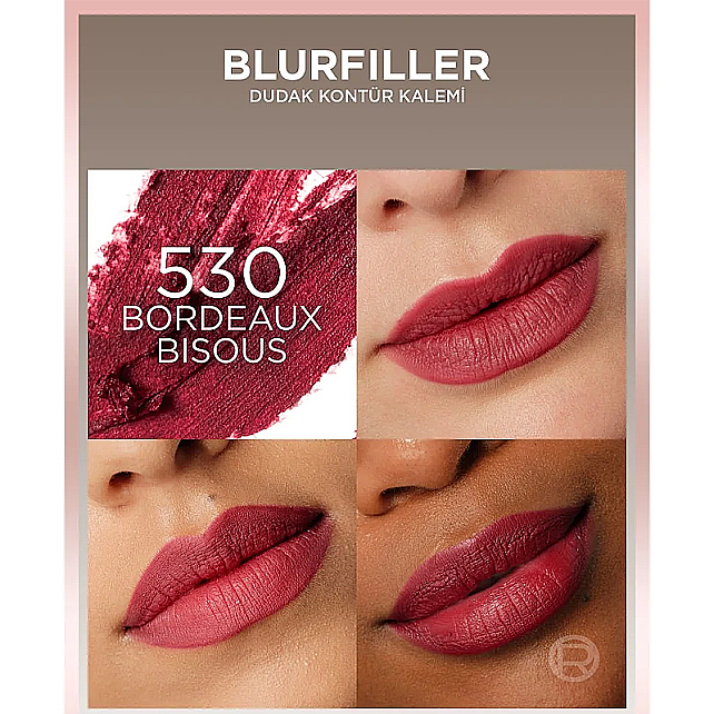 Loreal Paris Blurfiller Bulurring Lip Contour - Dudak Kontür Kalemi No: 530 Bordeaux Bisous - 3