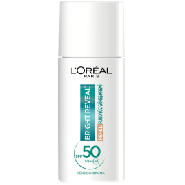 Loreal Paris Bright Reveal SPF 50+ Renkli Fluid Yüz Güneş Kremi Medium 50ml - Loreal Paris