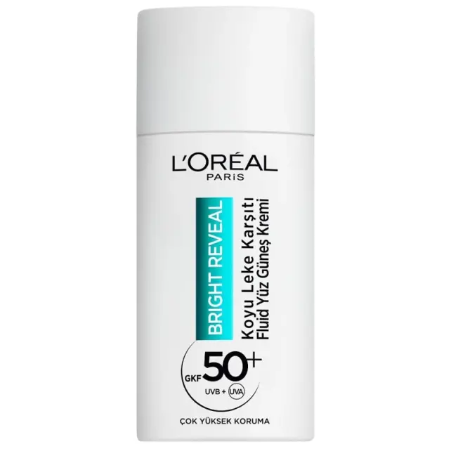 Loreal Paris Bright Reveal SPF 50+ Koyu Leke Karşıtı Fluid Yüz Güneş Kremi 50ml - 1