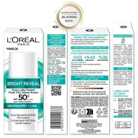 Loreal Paris Bright Reveal SPF 50+ Koyu Leke Karşıtı Fluid Yüz Güneş Kremi 50ml - 2