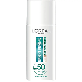 Loreal Paris Bright Reveal SPF 50+ Renkli Fluid Yüz Güneş Kremi Light 50ml - Loreal Paris