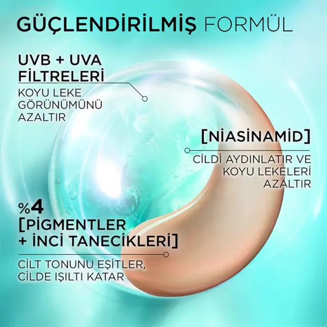 Loreal Paris Bright Reveal SPF 50+ Renkli Fluid Yüz Güneş Kremi Light 50ml - 2