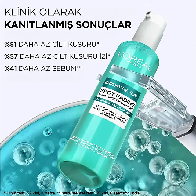 Loreal Paris Bright Reveal Spot Fading - Serum İçerikli Temizleme Jeli 150ml - 6
