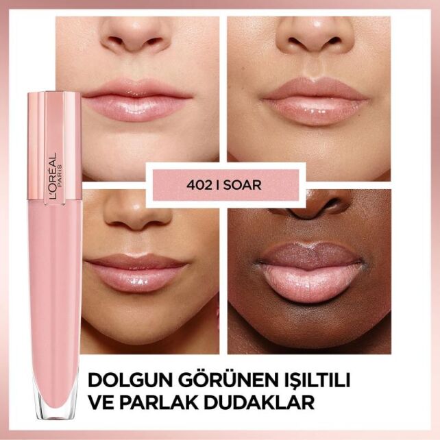 Loreal Paris Brilliant Signature Plump In Gloss - Dudak Parlatıcı Ruj No: 402 - 4