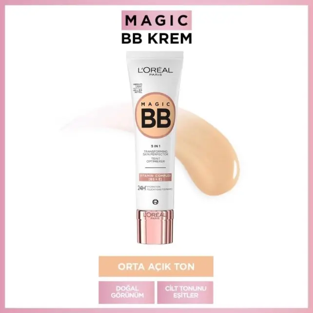 Loreal Paris Cest Magic BB Cream 5'in 1 - Renkli Nemlendirici Medium/Light 30ml - 3