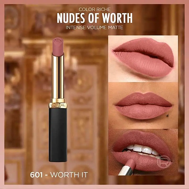 Loreal Paris Color Riche Intense Volume Matte - Mat Ruj No: 601 Worth It - 3