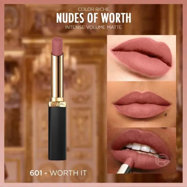 Loreal Paris Color Riche Intense Volumee Matte - Mat Ruj No: 601 Worth It - 3