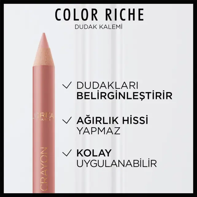 Loreal Paris Color Riche Le Lip Crayon - Dudak Kalemi No: 601 Worth It - 3