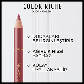 Loreal Paris Color Riche Le Lip Crayon - Dudak Kalemi No: 635 Worth It Medium - 3
