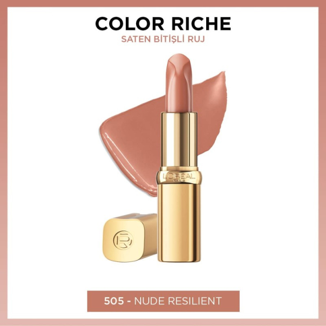 Loreal Paris Color Riche Nude - Saten Bitişli Ruj No: 505 Resilient - 2