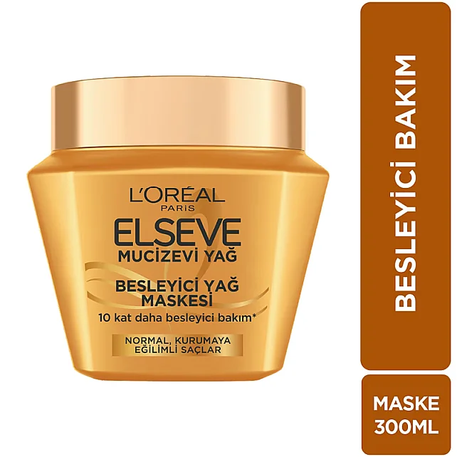 Loreal Paris Elseve Mucizevi Yağ - Besleyici Saç Bakım Maskesi 300ml - 8