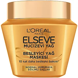 Loreal Paris Elseve Mucizevi Yağ - Besleyici Saç Bakım Maskesi 300ml - 1