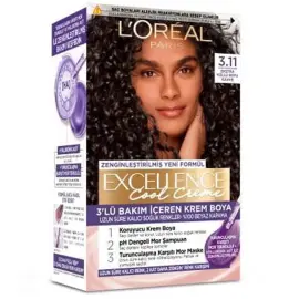 Loreal Paris Excellence Cool Creme - Krem Saç Boyası No: 3.11 Ekstra Küllü Koyu Kahve - 1