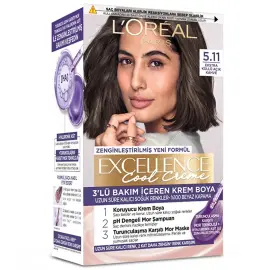 Loreal Paris Excellence Cool Creme - Krem Saç Boyası No: 5.11 Ekstra Küllü Açık Kahve - 1