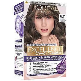 Loreal Paris Excellence Cool Creme - Krem Saç Boyası No: 6.11 Ekstra Küllü Koyu Kumral - Loreal Paris