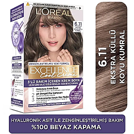Loreal Paris Excellence Cool Creme - Krem Saç Boyası No: 6.11 Ekstra Küllü Koyu Kumral - 5