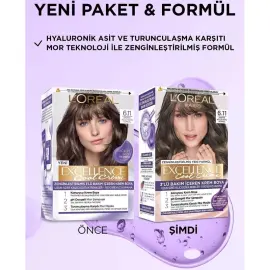 Loreal Paris Excellence Cool Creme - Krem Saç Boyası No: 6.11 Ekstra Küllü Koyu Kumral - 3