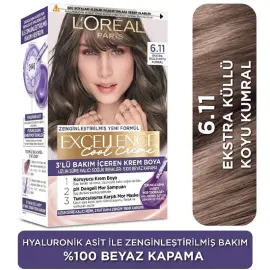 Loreal Paris Excellence Cool Creme - Krem Saç Boyası No: 6.11 Ekstra Küllü Koyu Kumral - 5