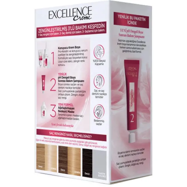 Loreal Paris Excellence Creme - Krem Saç Boyası No: 10 Açık Sarı - 3