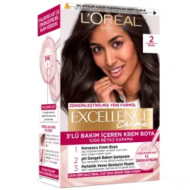 Loreal Paris Excellence Creme - Krem Saç Boyası No: 2 Siyah - Loreal Paris