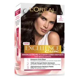 Loreal Paris Excellence Creme - Krem Saç Boyası No: 3 Koyu Kestane - 1
