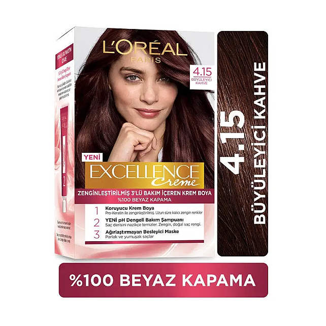 Loreal Paris Excellence Creme - Krem Saç Boyası No: 4.15 Büyüleyici Kahve - 2