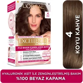 Loreal Paris Excellence Creme - Krem Saç Boyası No: 4 Koyu Kahve - 3