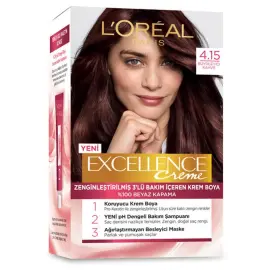 Loreal Paris Excellence Creme - Krem Saç Boyası No: 4.15 Büyüleyici Kahve - 1
