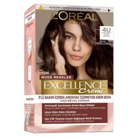 Loreal Paris Excellence Creme - Krem Saç Boyası No: 4U Nude Kahve - Loreal Paris