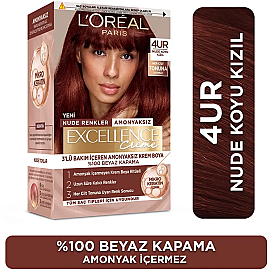 Loreal Paris Excellence Creme - Krem Saç Boyası No: 4UR Nude Koyu Kızıl - 2