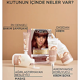 Loreal Paris Excellence Creme - Krem Saç Boyası No: 4UR Nude Koyu Kızıl - 6