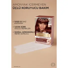 Loreal Paris Excellence Creme - Krem Saç Boyası No: 4UR Nude Koyu Kızıl - 3