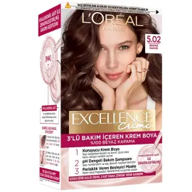 Loreal Paris Excellence Creme - Krem Saç Boyası No: 5.02 Bronz Kahve - Loreal Paris