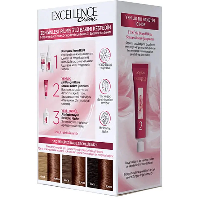 Loreal Paris Excellence Creme - Krem Saç Boyası No: 5.15 Efsanevi Türk Kahvesi - 2